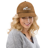 Cap - Corduroy - Embroidered - 4 Color Options