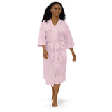 Satin Robe with Embroidered Logo