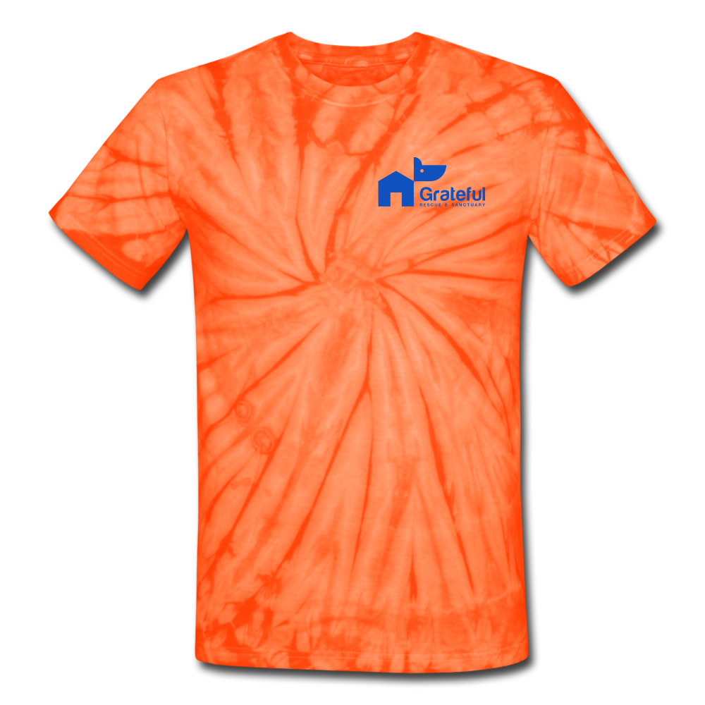Unisex Tie Dye T-Shirt - spider orange