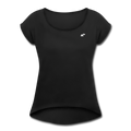 Women's Roll Cuff T-Shirt - black