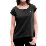 Women's Roll Cuff T-Shirt - heather black