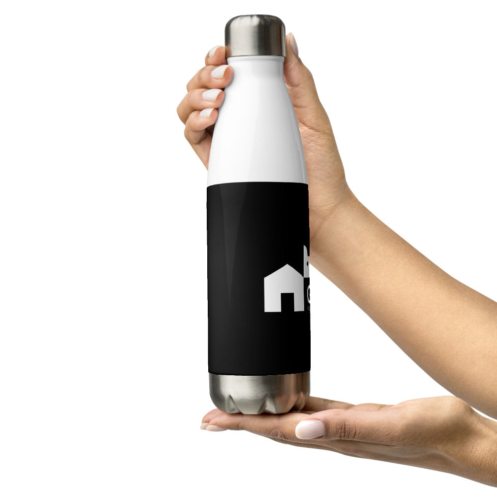 Grateful Stainless Steel Water Bottle In Black