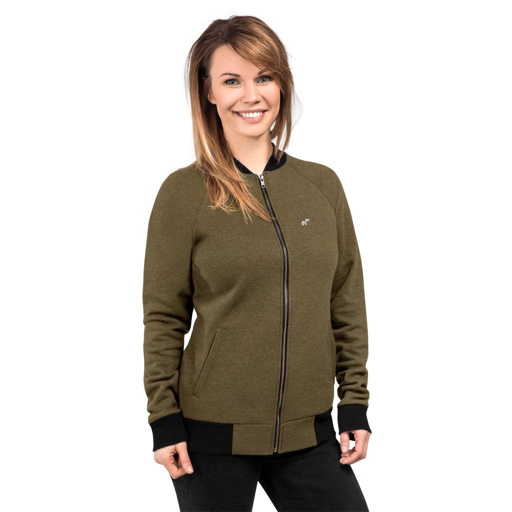 Women's Bomber Jacket w Embroidered Logo