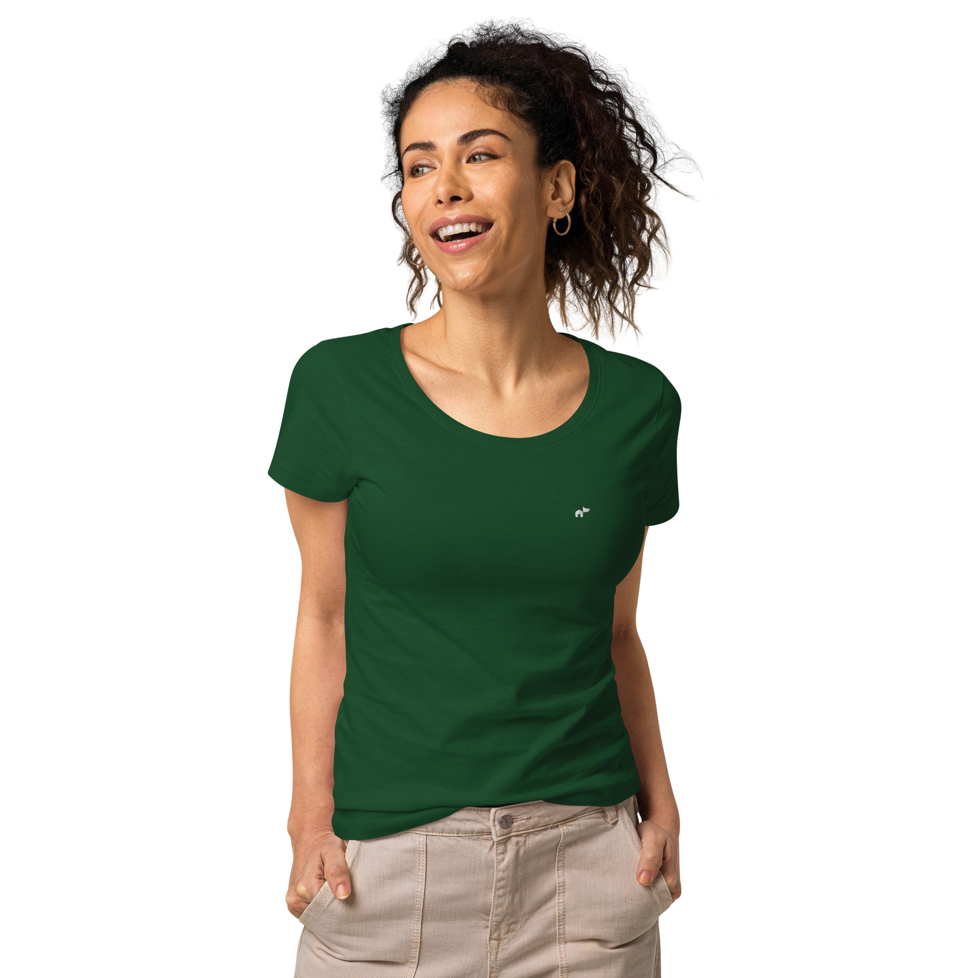 Women’s Basic Organic T-shirt w Embroidered Logo