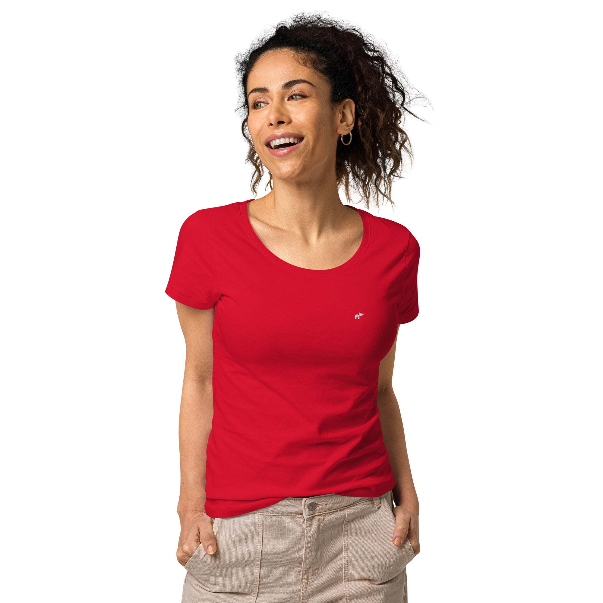 Women’s Basic Organic T-shirt w Embroidered Logo